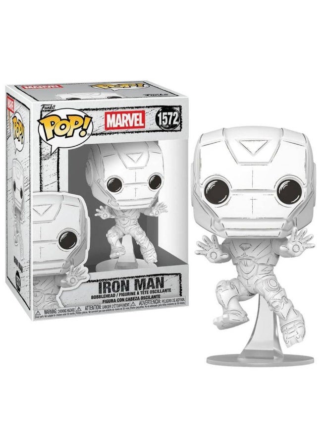 Funko POP! Marvel Iron Man Iron Man (Sketched Deco) Vinyl Bobblehead (10.4 cm) - Image 2